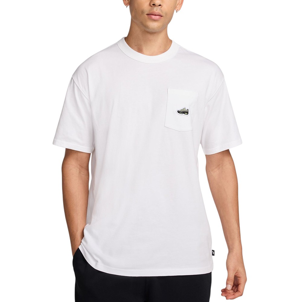 Футболка мужская Nike U NSW TEE M90 SNKR PATCH PKT белая HJ0574-100