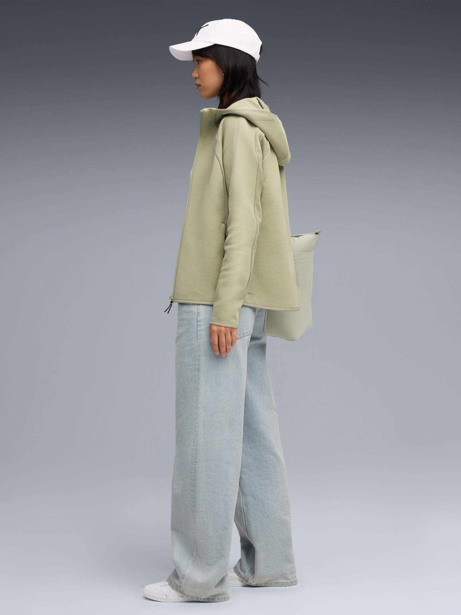 Толстовка жіноча Puma EVOSTRIPE Full-Zip Hoodie DK оливкова 68814182 изображение 4