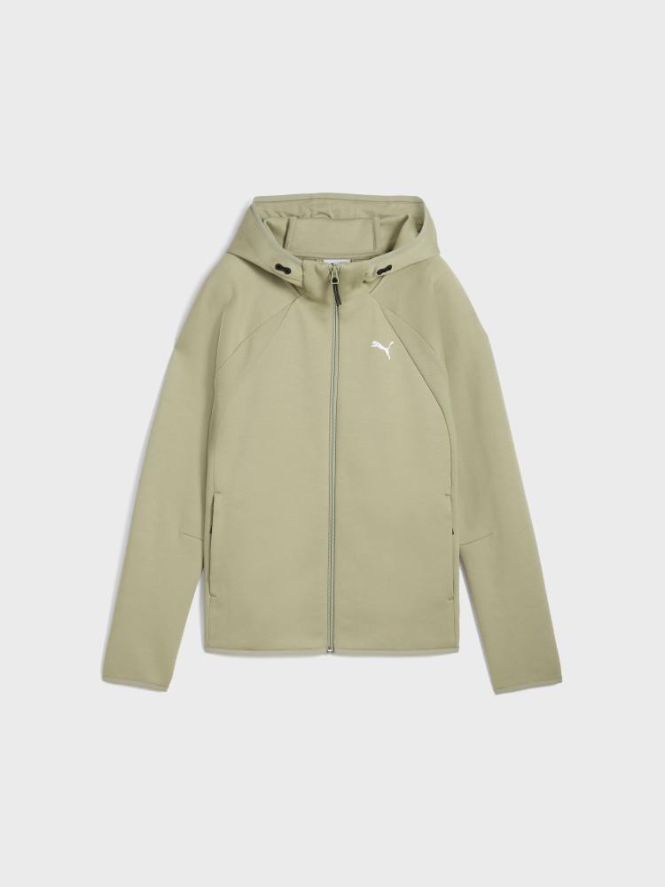 Толстовка женская Puma EVOSTRIPE Full-Zip Hoodie оливковая 68814182 изображение 5