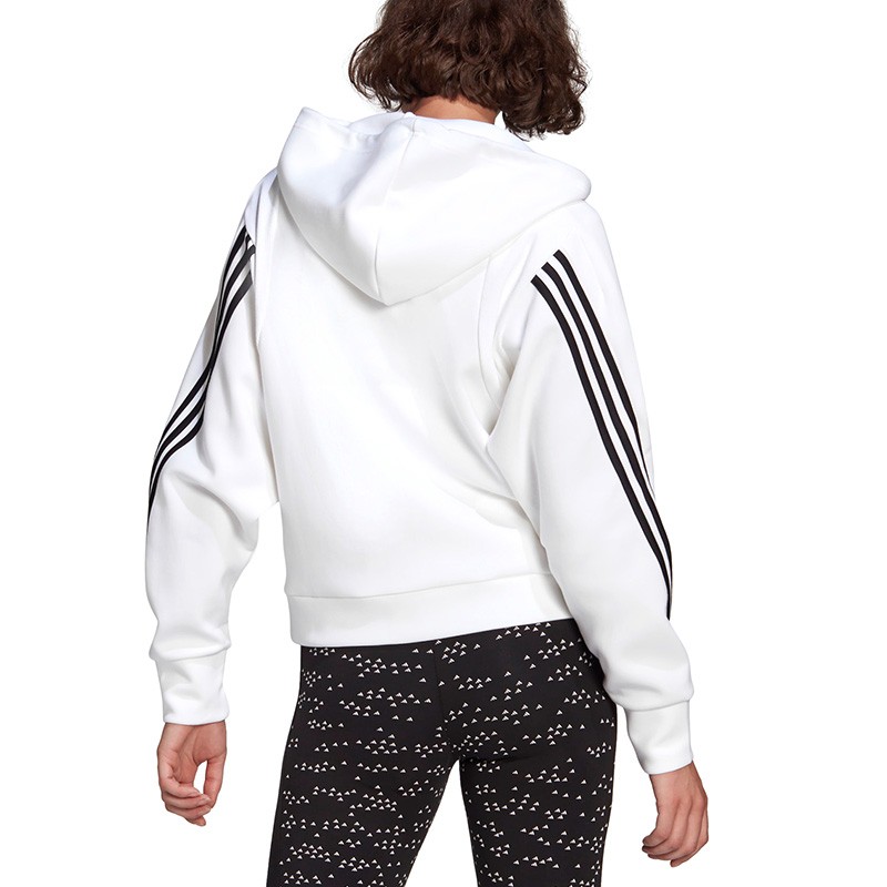 Толстовка женская Adidas W Fi 3S Fz Hd белая GJ5419 — фото 3 — Sport City Толстовка женская Adidas W Fi 3S Fz Hd белая GJ5419 — фото 3