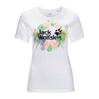 Футболка жіноча Jack Wolfskin Paradise Logo T W біла 1807661-5018 изображение 3