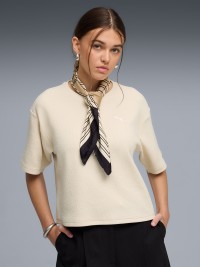 Футболка женская Puma ESS ELEVATED Relaxed Tee молочная 69181387 изображение 2