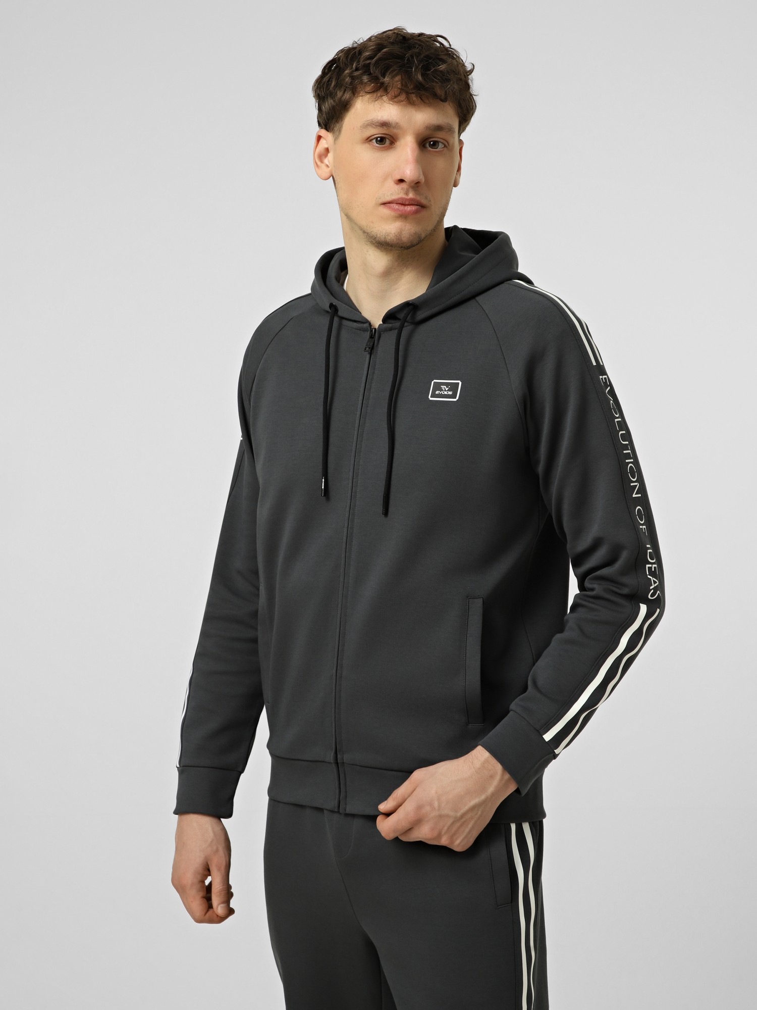 Толстовка чоловіча Evoids Solstice темно-сіра 622611-020 изображение 2