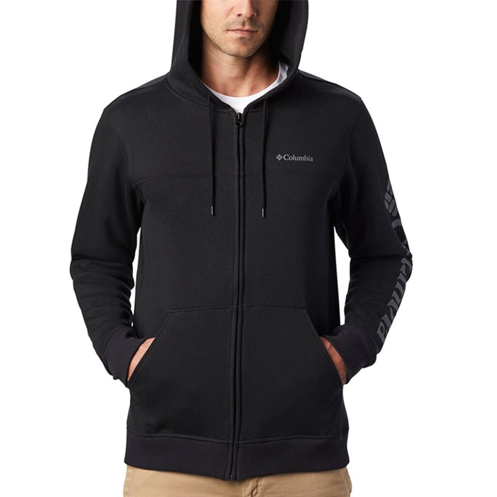Толстовка мужская Columbia M COLUMBIA™ LOGO FLEECE FULL ZIP черная 1889161-010 — Sport City Толстовка мужская Columbia M COLUMBIA™ LOGO FLEECE FULL ZIP черная 1889161-010