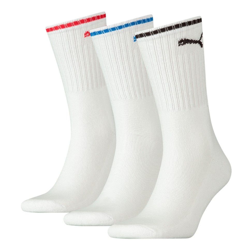 Шкарпетки (3 пари) Puma Sport Crew Stripe 3P білі 90794102 изображение 2
