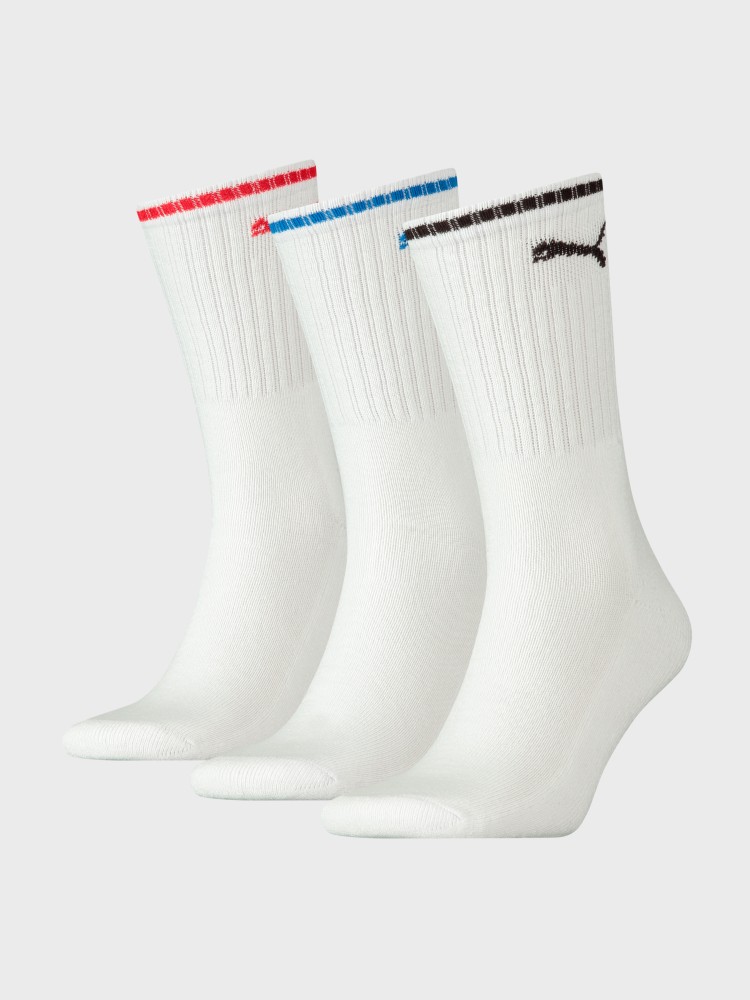 Шкарпетки (3 пари) Puma Sport Crew Stripe 3P білі 90794102 изображение 3
