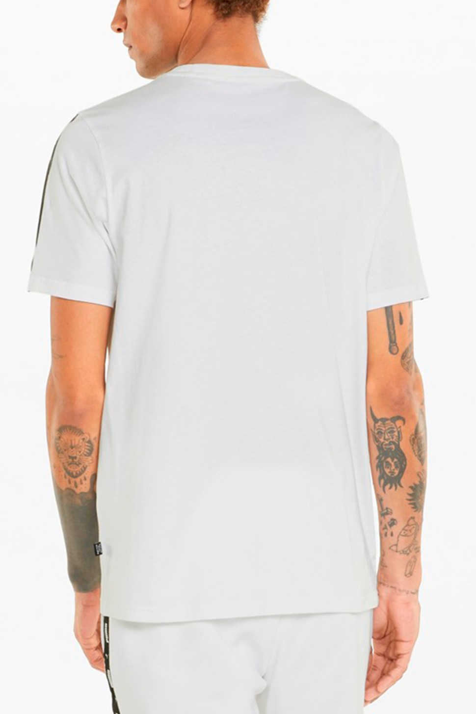 Футболка чоловіча Puma Ess+ Tape Tee біла 84738202 — фото 3