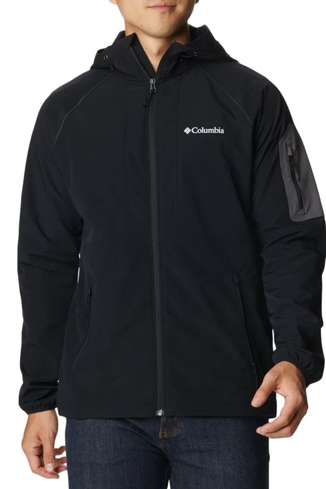 Ветровка мужская Columbia Tall Heights™ Hooded Softshell черная 1975591-011 изображение 2