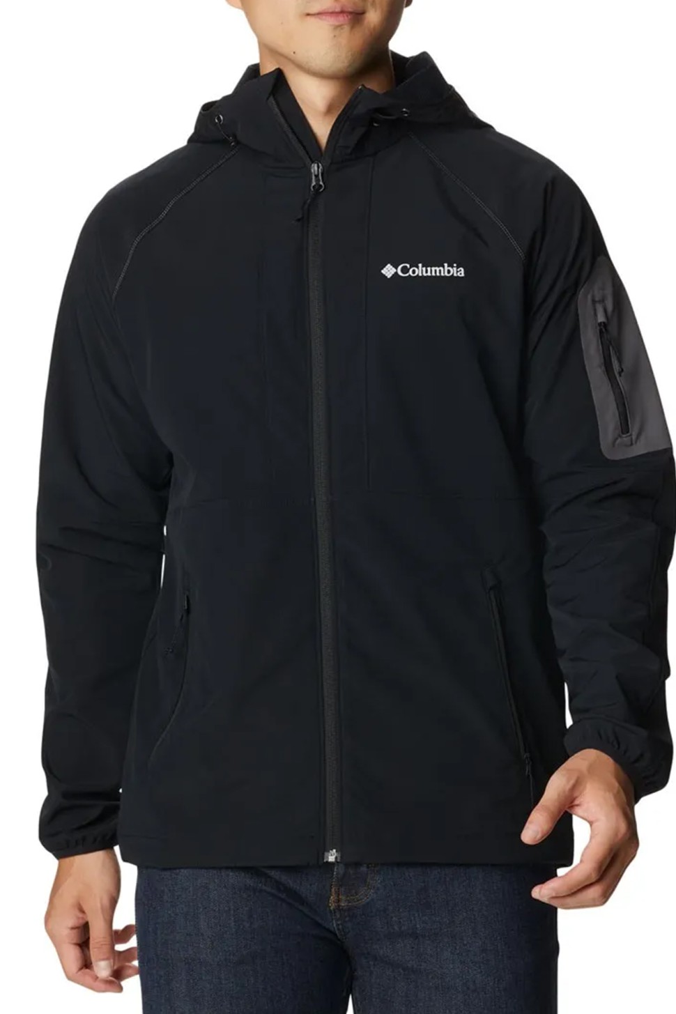 Вітрівка чоловіча Columbia Tall Heights™ Hooded Softshell чорна 1975591-011 — фото 2