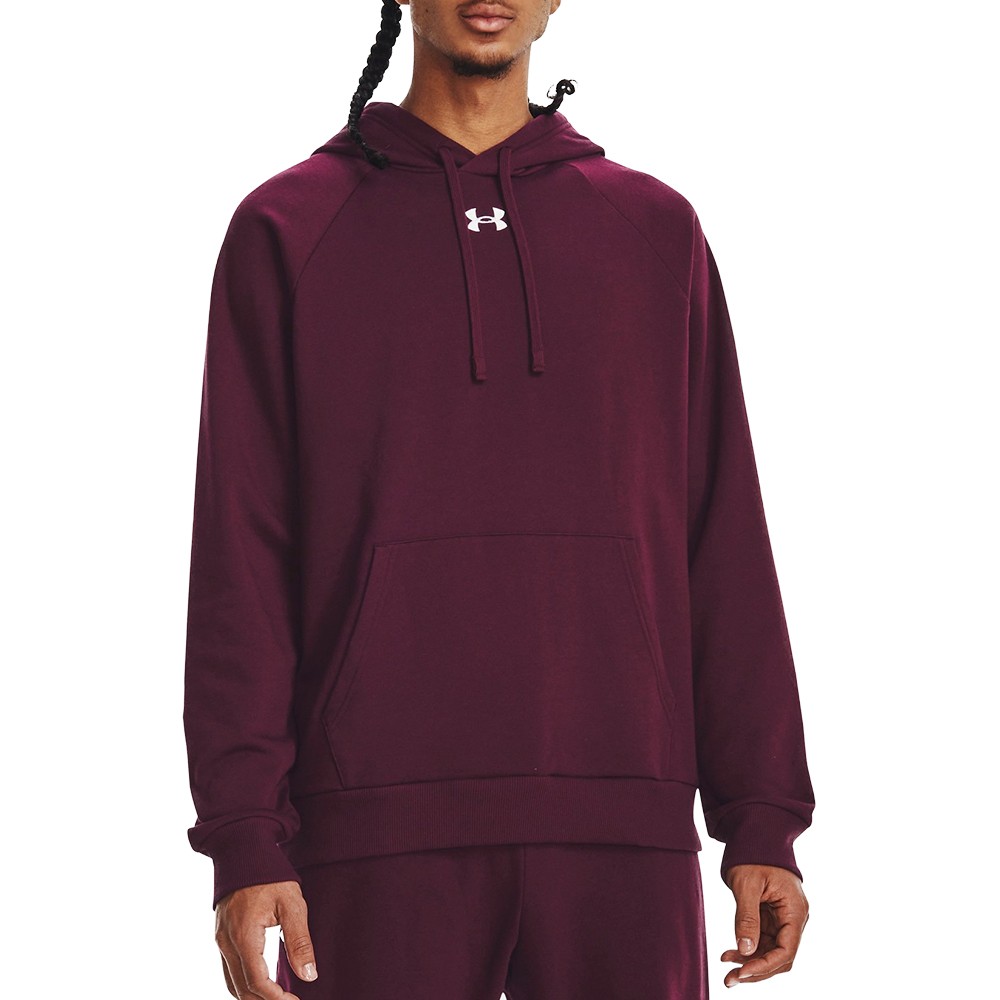 Толстовка мужская Under Armour UA Rival Fleece Hoodie бордовая 1379757-600 изображение 1