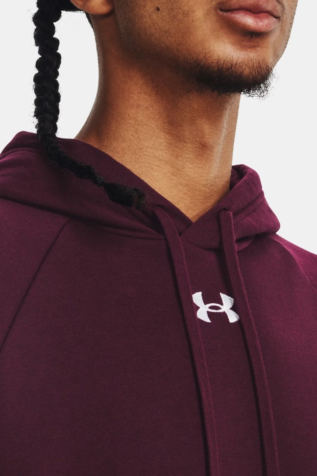 Толстовка чоловіча Under Armour UA Rival Fleece Hoodie бордова 1379757-600 изображение 5