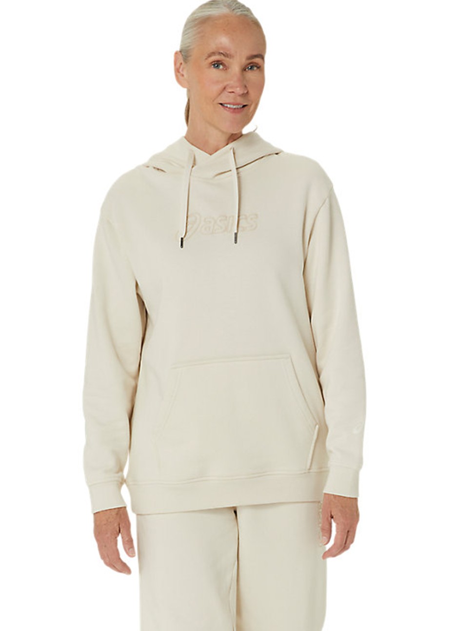 Толстовка жіноча Asics LOGO OTH HOODIE молочна 2032C845-200 — фото 2