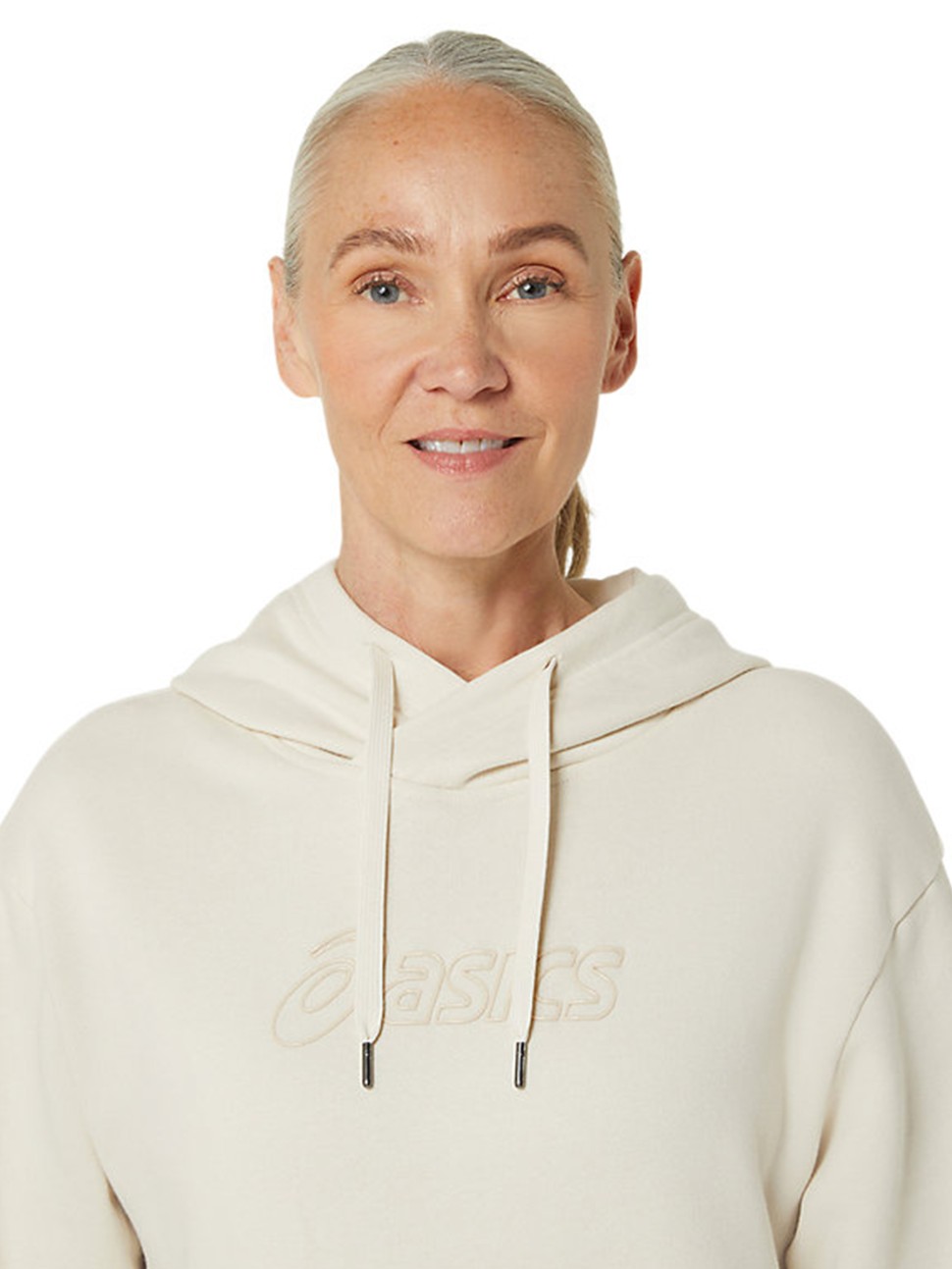 Толстовка жіноча Asics LOGO OTH HOODIE молочна 2032C845-200 — фото 4