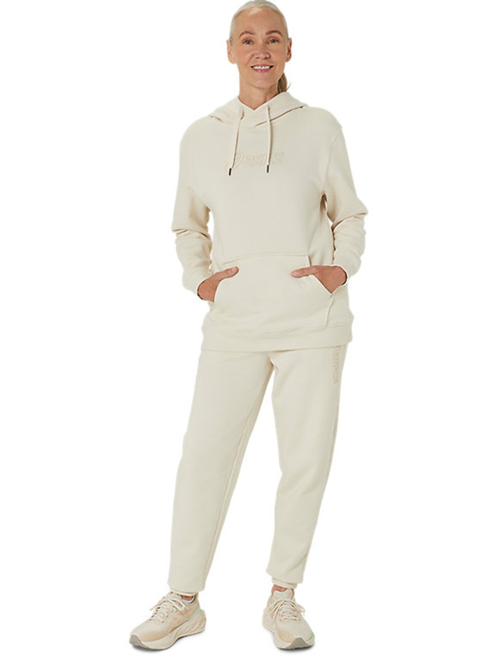 Толстовка жіноча Asics LOGO OTH HOODIE молочна 2032C845-200 — фото 5