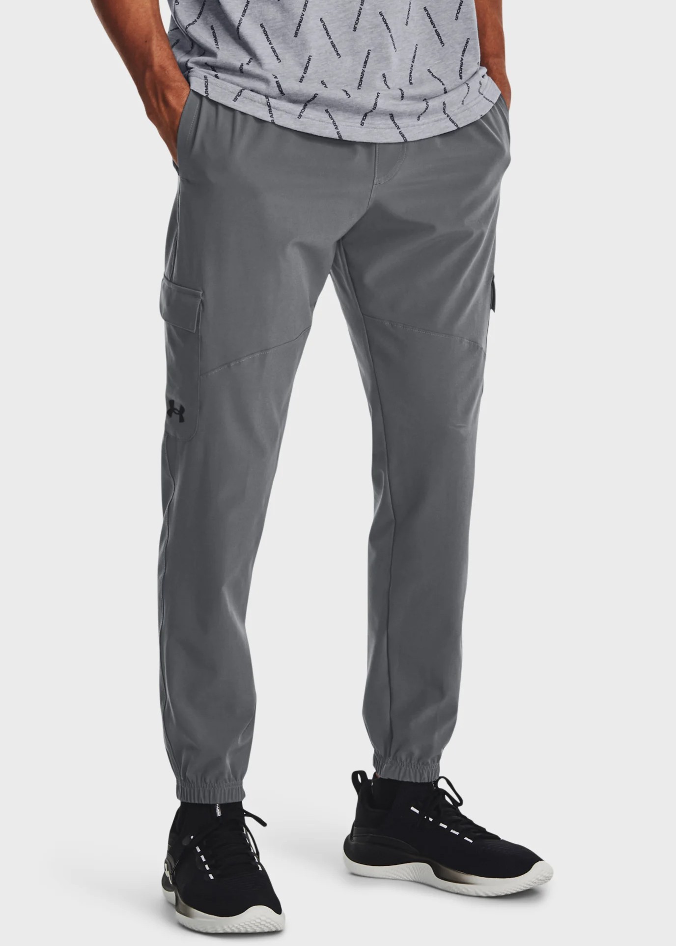 Штани чоловічі Under Armour UA Stretch Woven Cargo Pants сірі 1380358-012 изображение 2