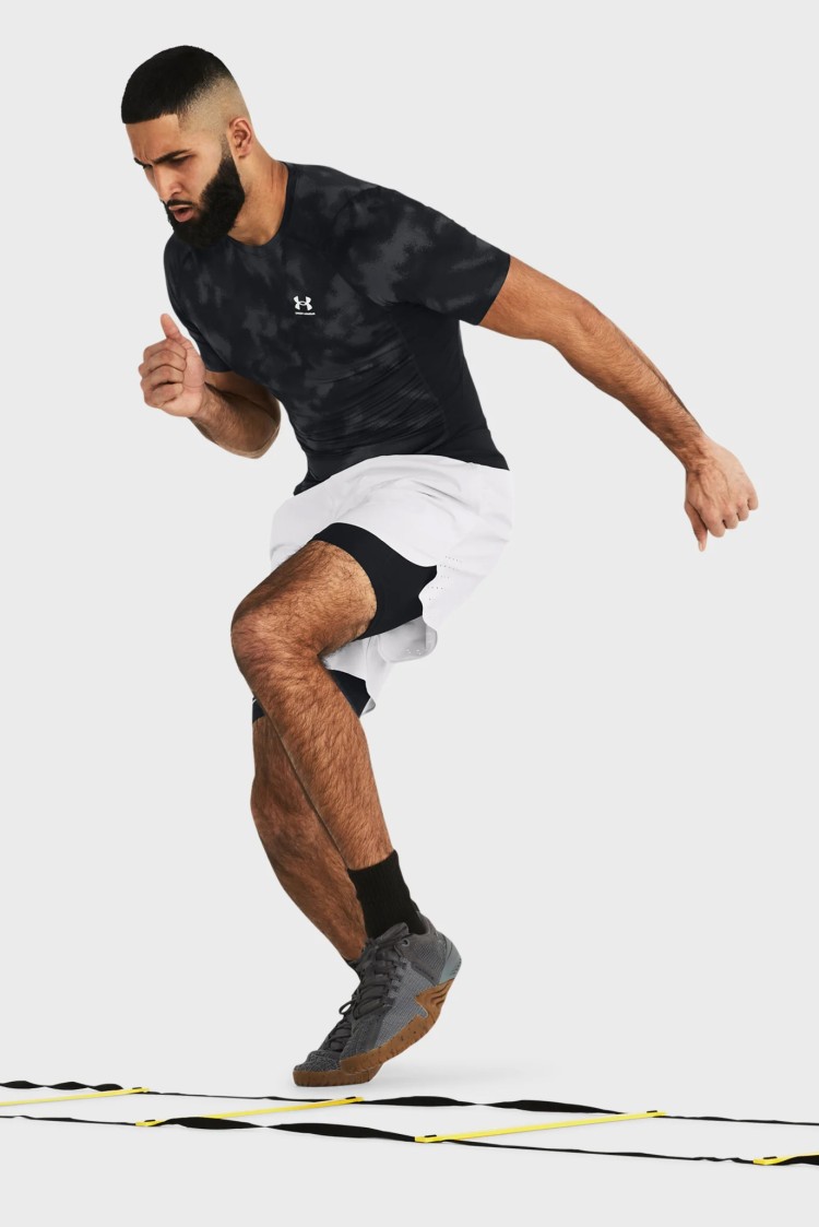 Футболка мужская Under Armour UA HG Armour Printed SS черная 1383321-001 изображение 4