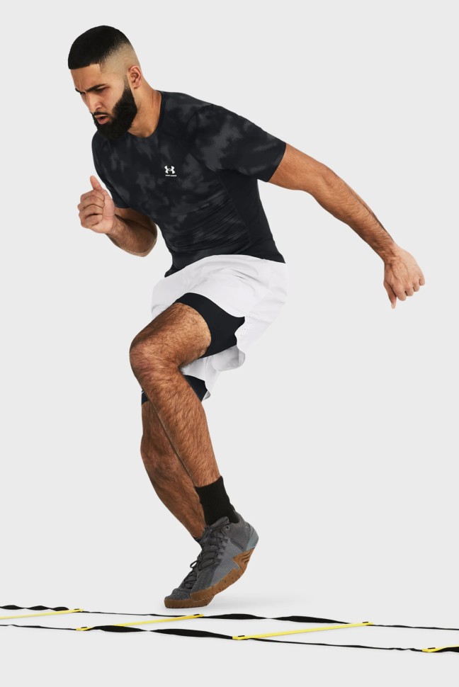 Футболка мужская Under Armour UA HG Armour Printed SS черная 1383321-001 изображение 4