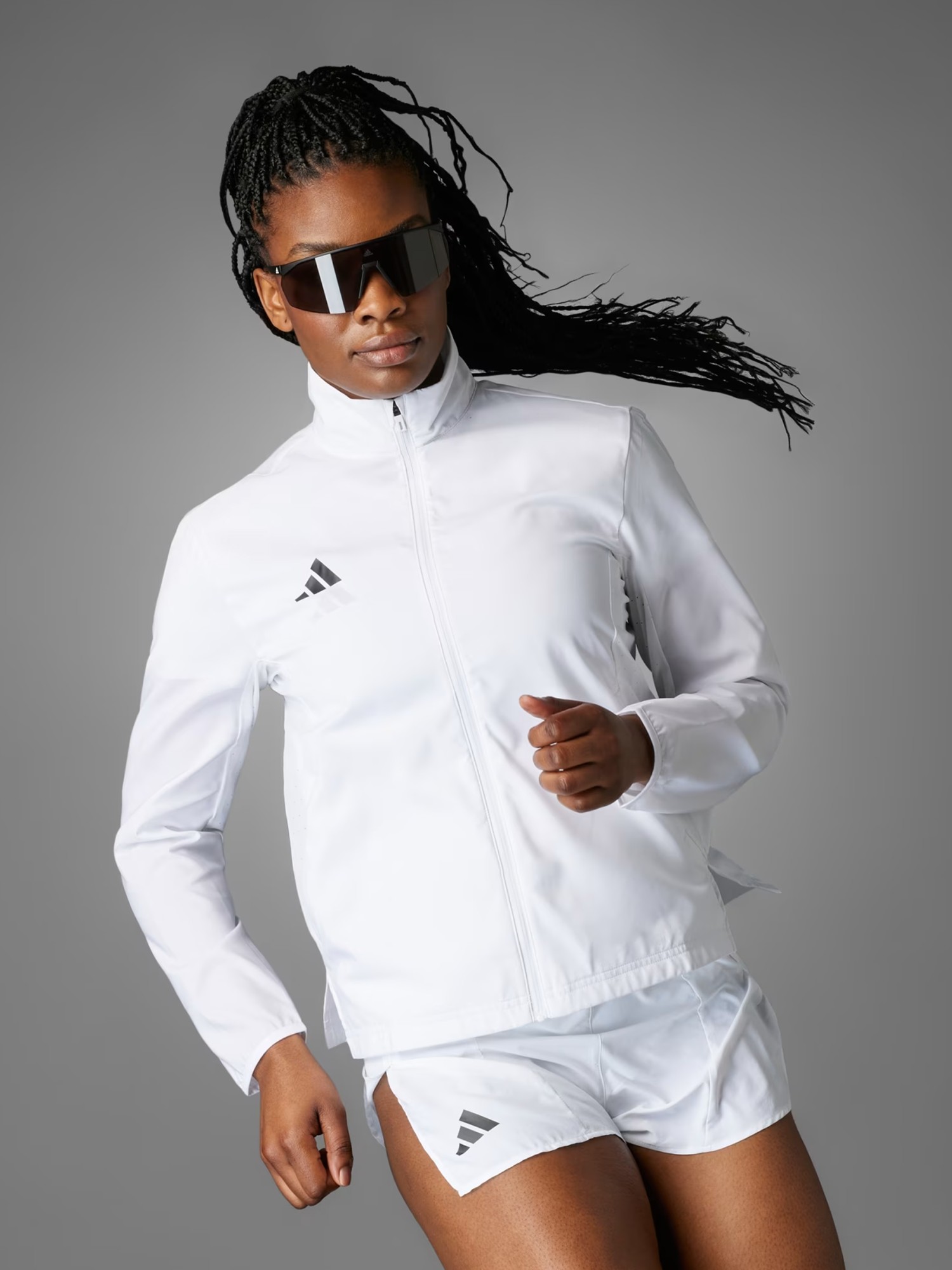 Ветровка женская Adidas ADIZERO E JCKT белая IT7596 изображение 2