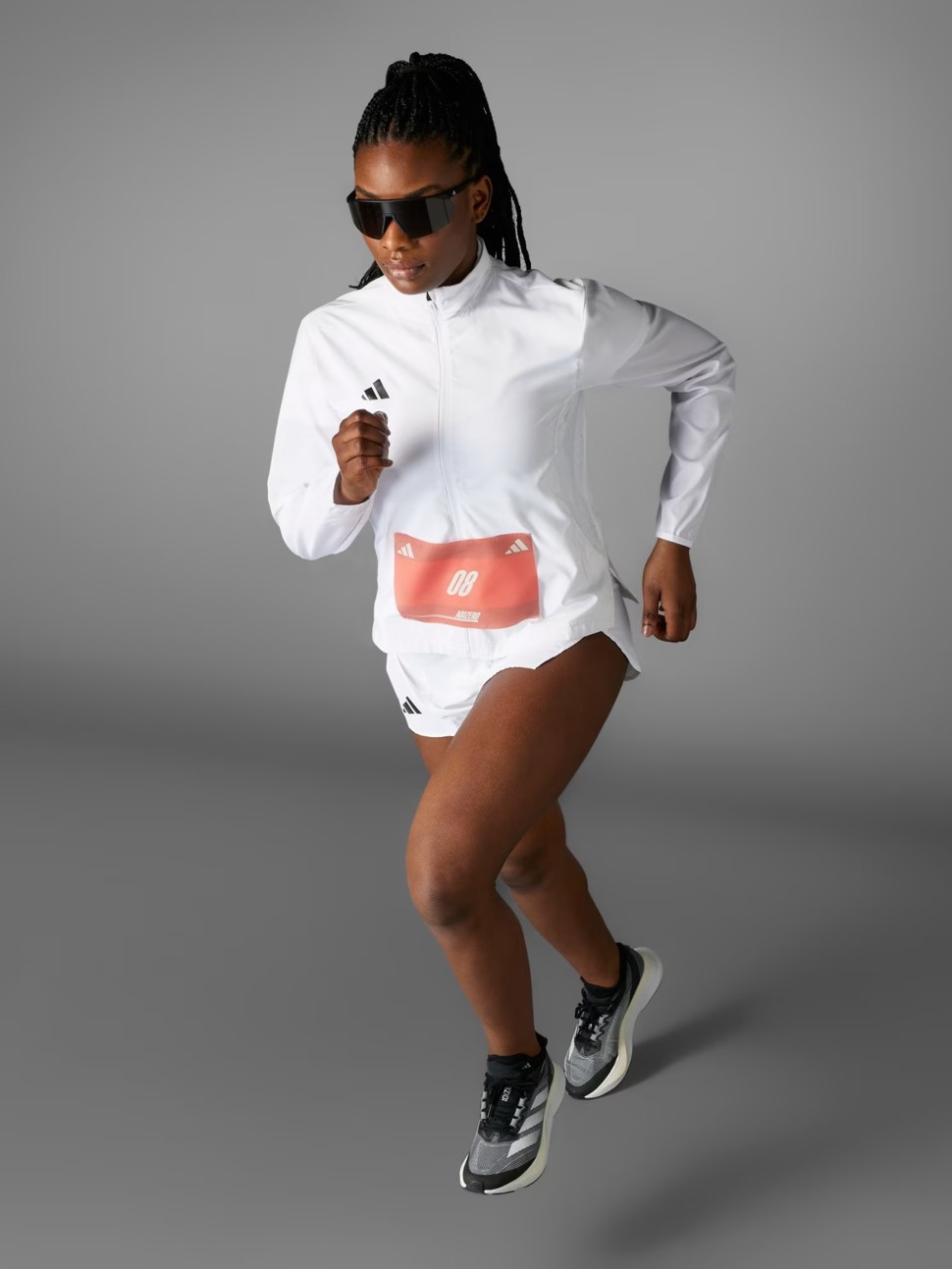 Вітрівка жіноча Adidas ADIZERO E JCKT біла IT7596 — фото 4