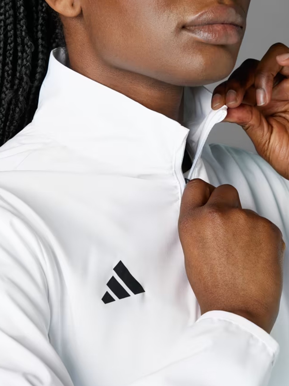 Вітрівка жіноча Adidas ADIZERO E JCKT біла IT7596 — фото 5