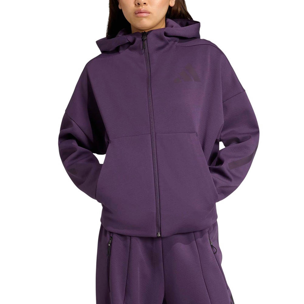 Толстовка женская Adidas W Z.N.E. FZ фиолетовая KC4569 изображение 1