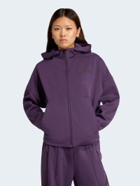 Толстовка жіноча Adidas W Z.N.E. FZ фіолетова KC4569 изображение 2