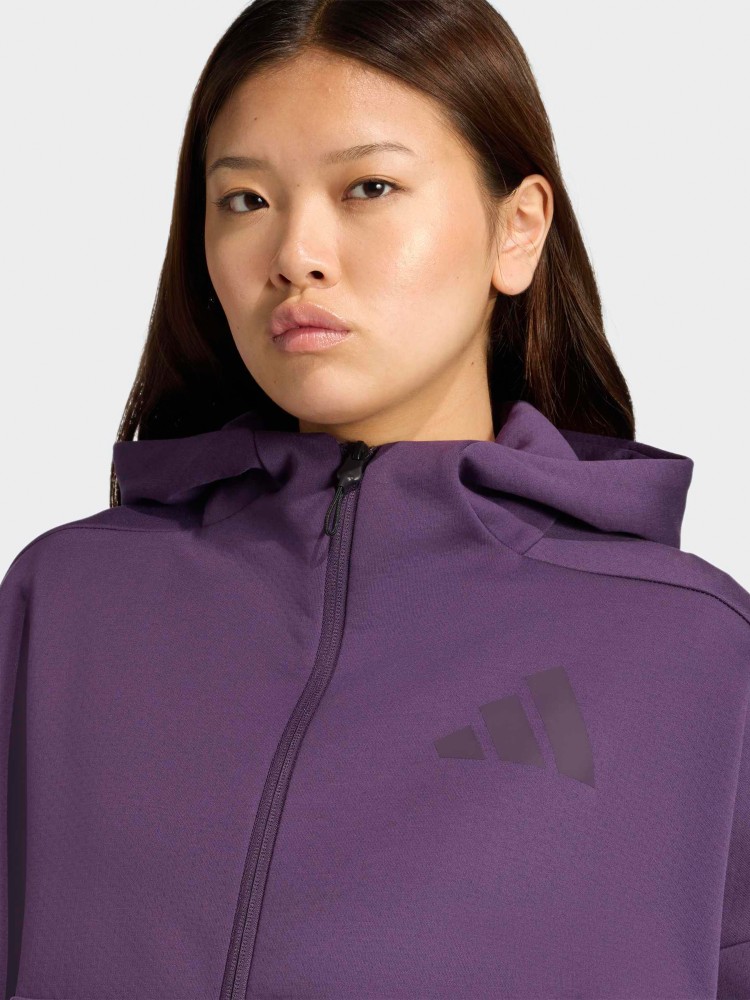 Толстовка жіноча Adidas W Z.N.E. FZ фіолетова KC4569 изображение 5
