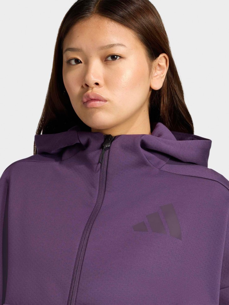 Толстовка жіноча Adidas W Z.N.E. FZ фіолетова KC4569 изображение 5