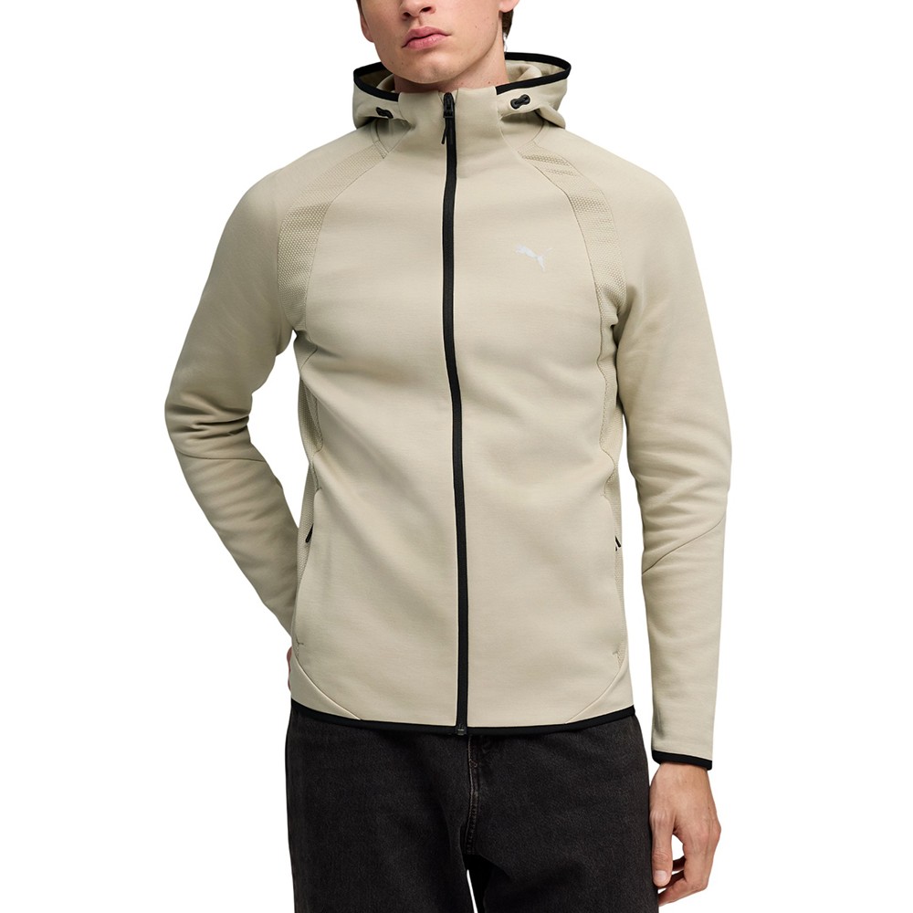 Толстовка мужская Puma EVOSTRIPE FZ Hoodie DK оливковая 69219061