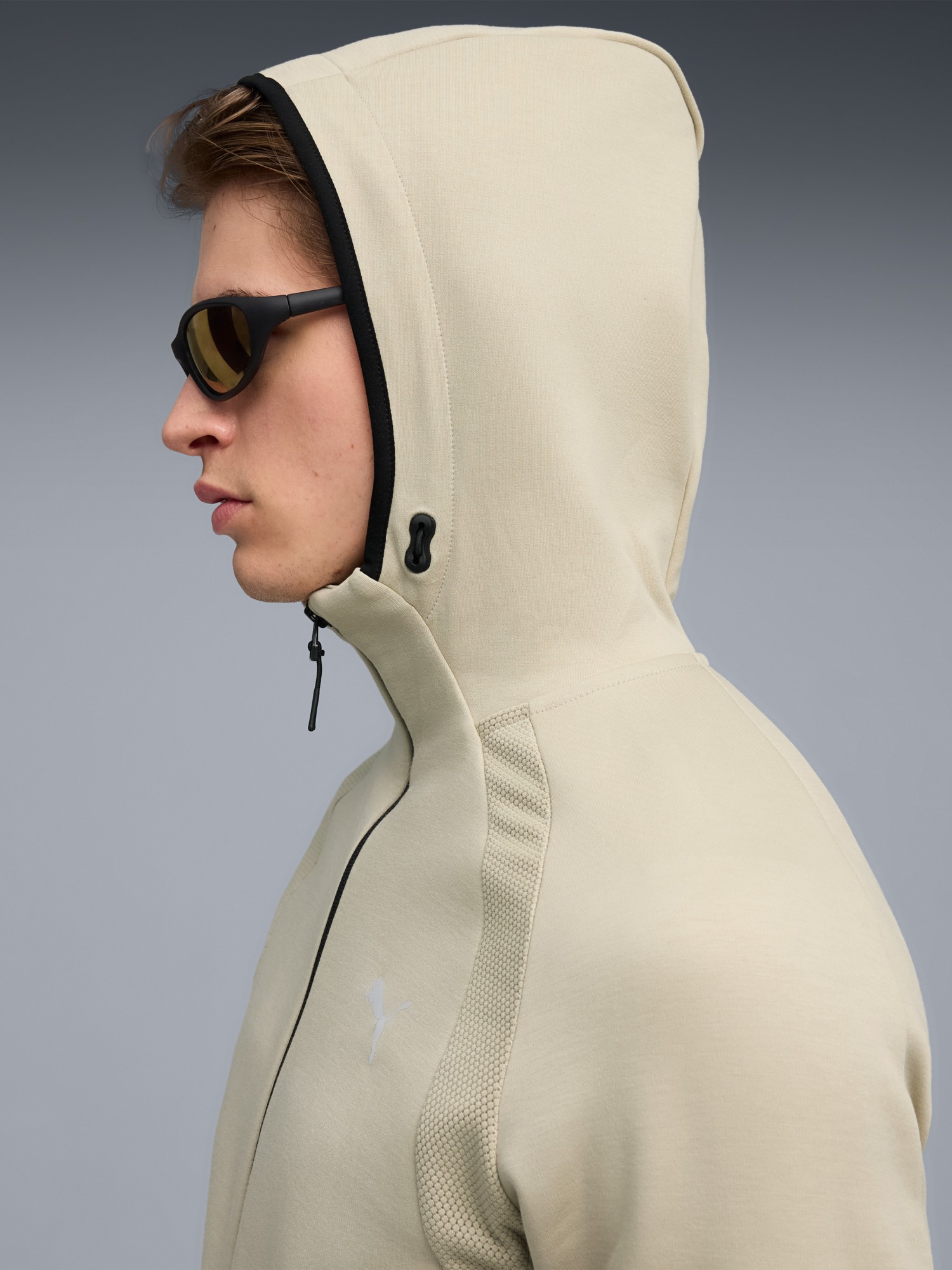 Толстовка мужская Puma EVOSTRIPE FZ Hoodie DK оливковая 69219061 изображение 4