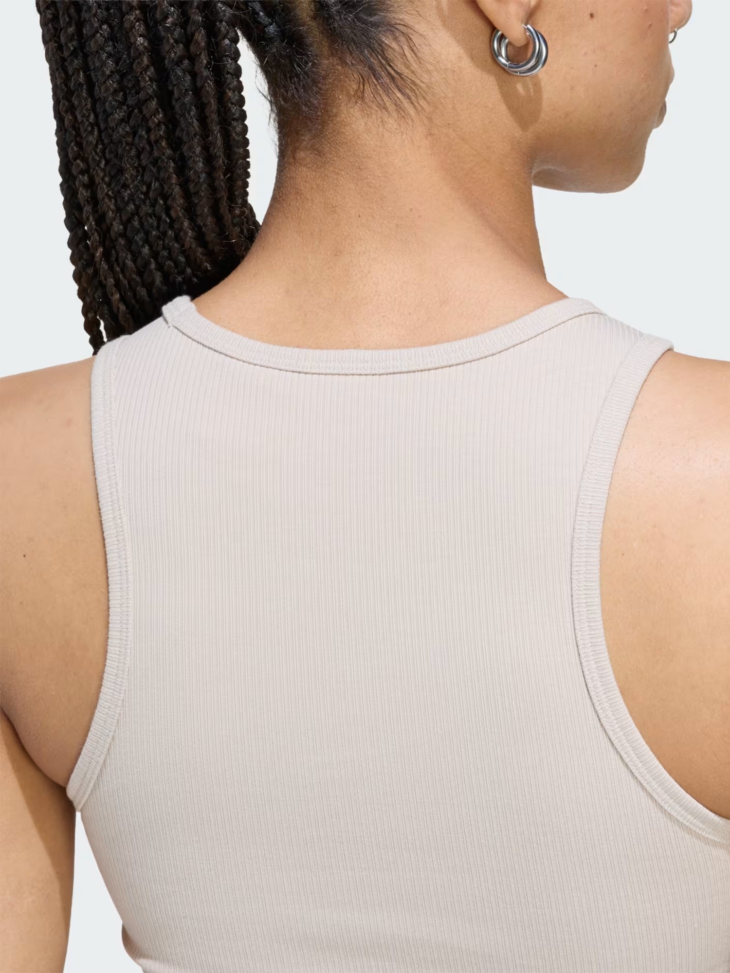 Майка жіноча Adidas ESS RIB TANK бежева KD3822 изображение 5