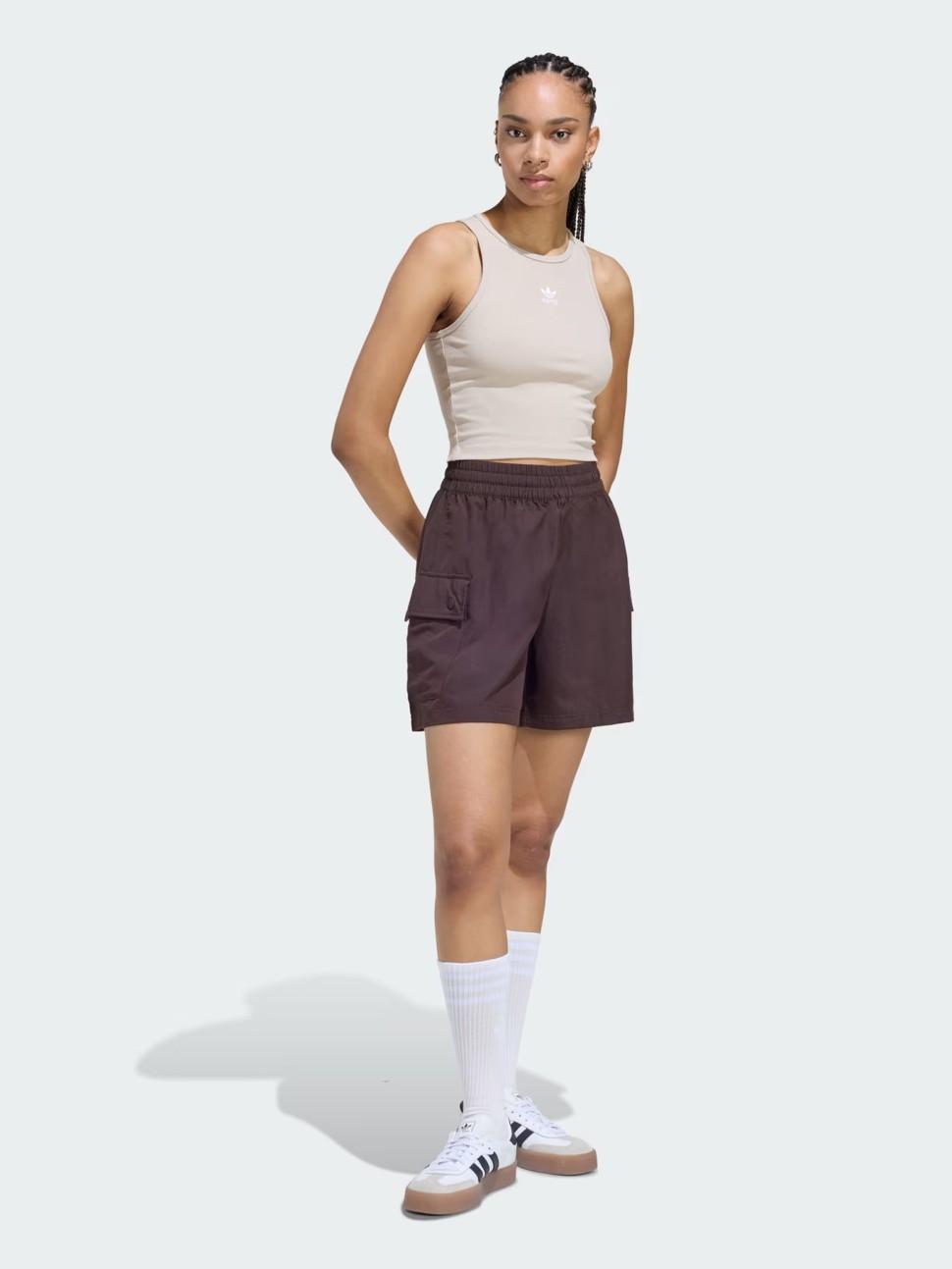 Майка жіноча Adidas ESS RIB TANK бежева KD3822 — фото 6