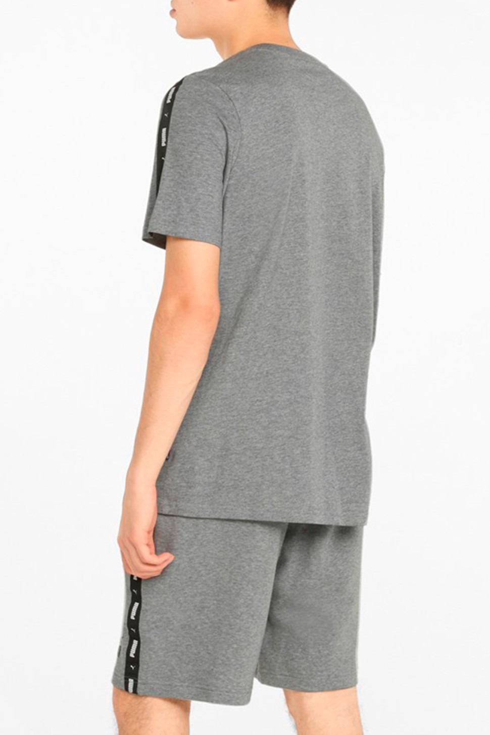 Футболка мужская Puma Ess+ Tape Tee серая 84738203 — фото 3
