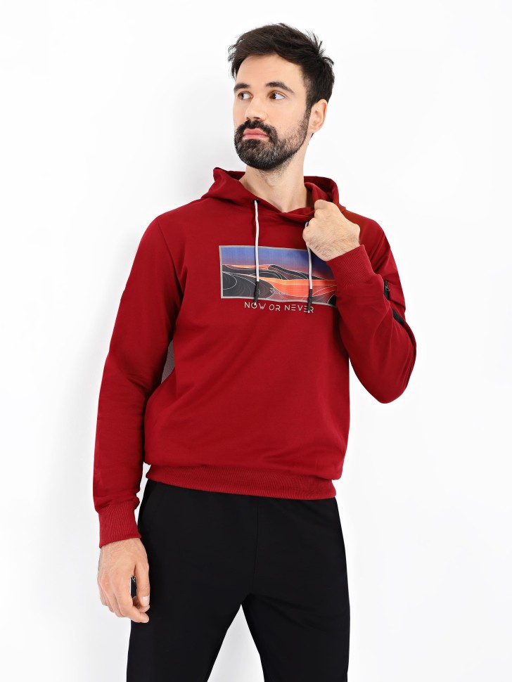 Толстовка чоловіча Radder Amalfi бордова 442226-670 изображение 5