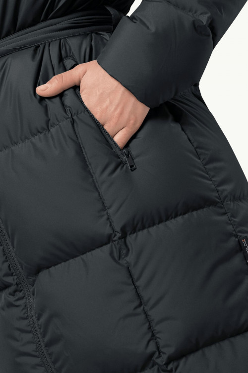 Куртка женская Jack Wolfskin FROZEN LAKE COAT W черная 1206131-6000 изображение 4