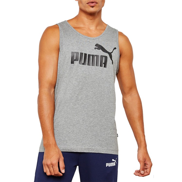 Майка мужская Puma ESSENTIALS TANK серая 85174203 изображение 2