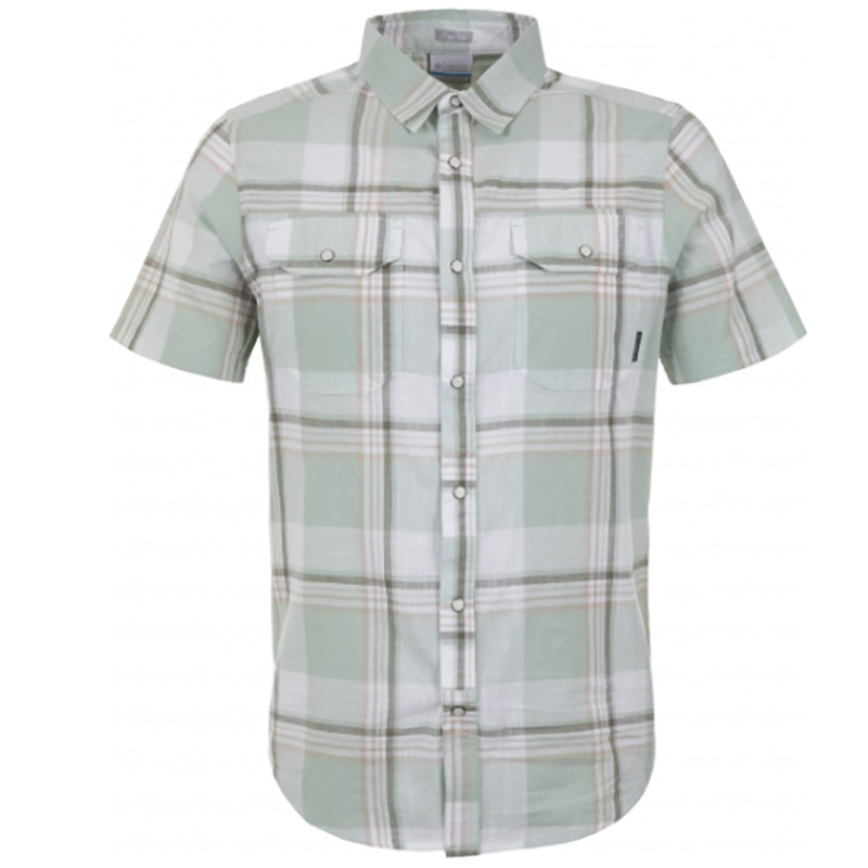 Рубашка мужская Columbia Leadville Ridge YD Short Sleeve Shirt серая 1772125-316 изображение 1