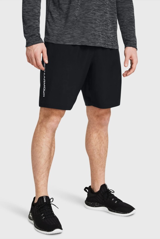 Шорты мужские Under Armour UA Woven Wdmk Shorts черные 1383356-001 изображение 2