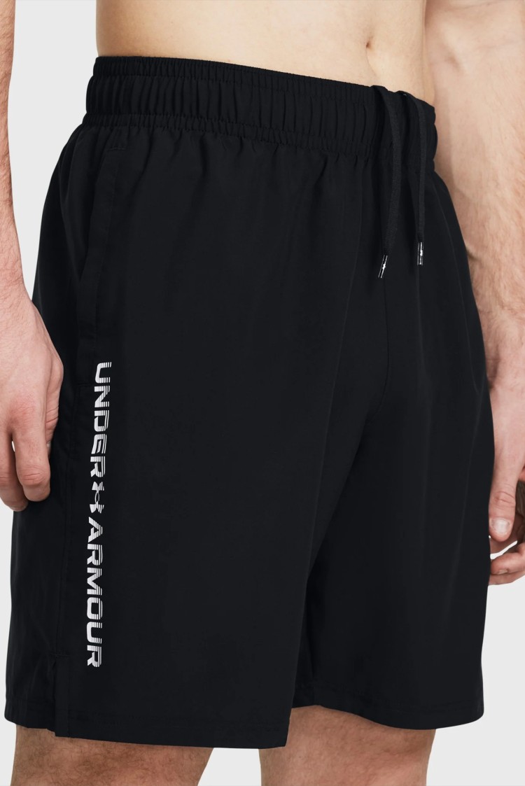 Шорты мужские Under Armour UA Woven Wdmk Shorts черные 1383356-001 изображение 4