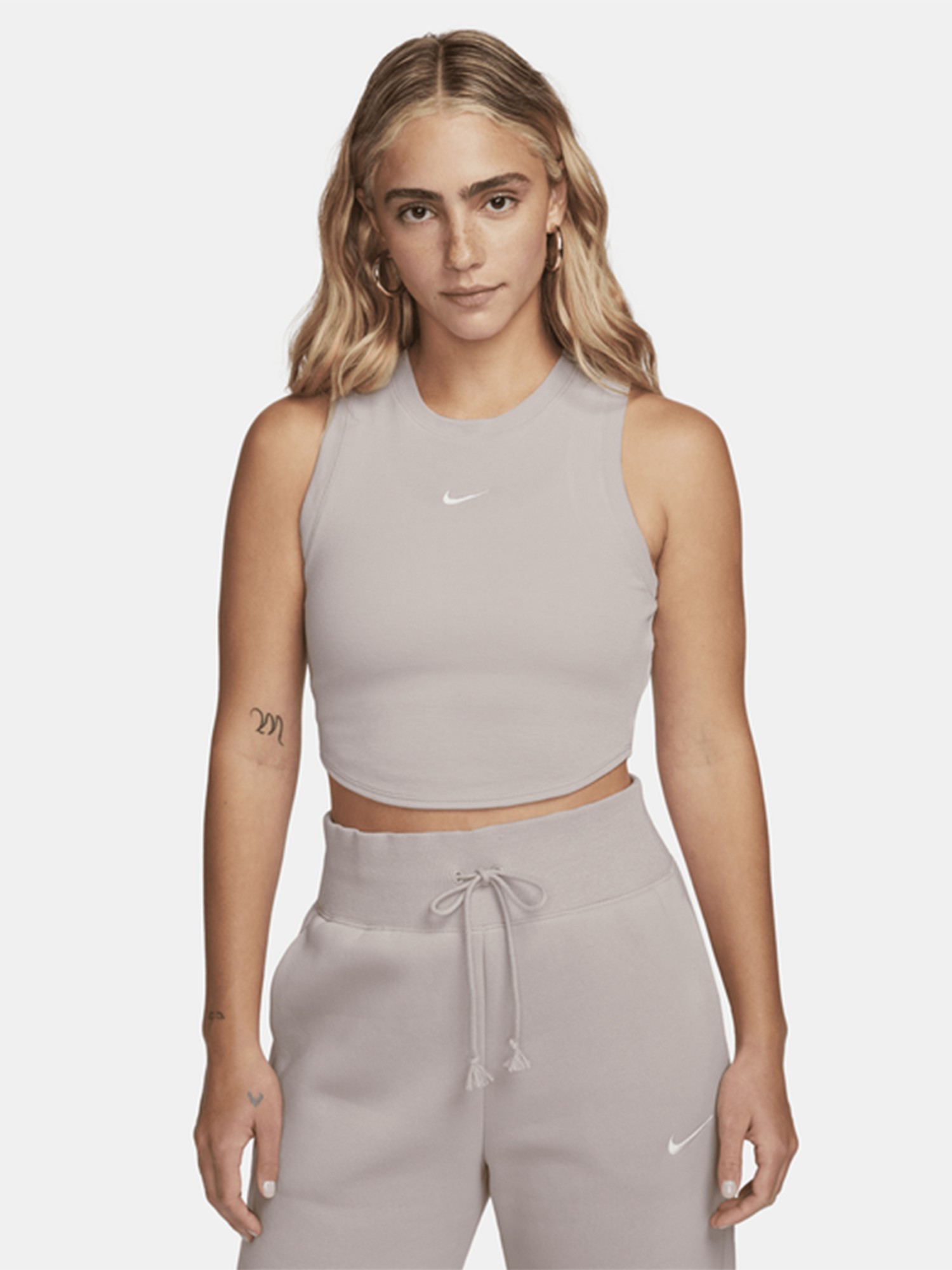 Майка жіноча Nike W NSW ESSNTL RIB CRP TANK бежева FB8279-019 изображение 2