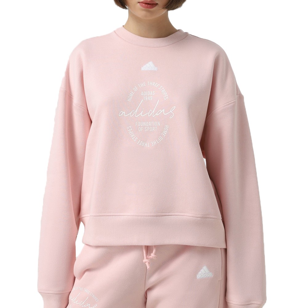 Толстовка женская Adidas W BLUV Q3 SWT розовая IY1455