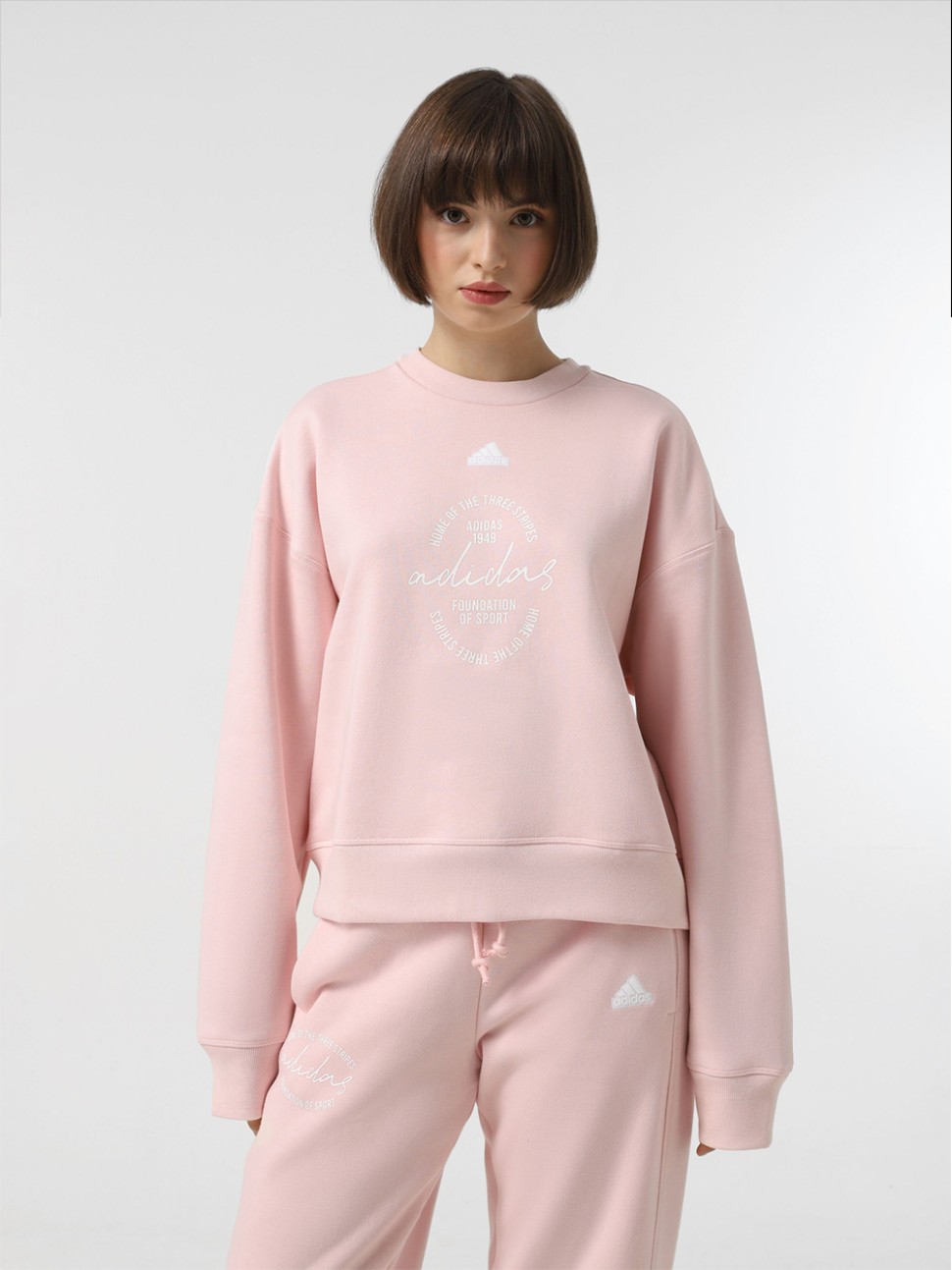 Толстовка жіноча Adidas W BLUV Q3 SWT рожева IY1455 — фото 2