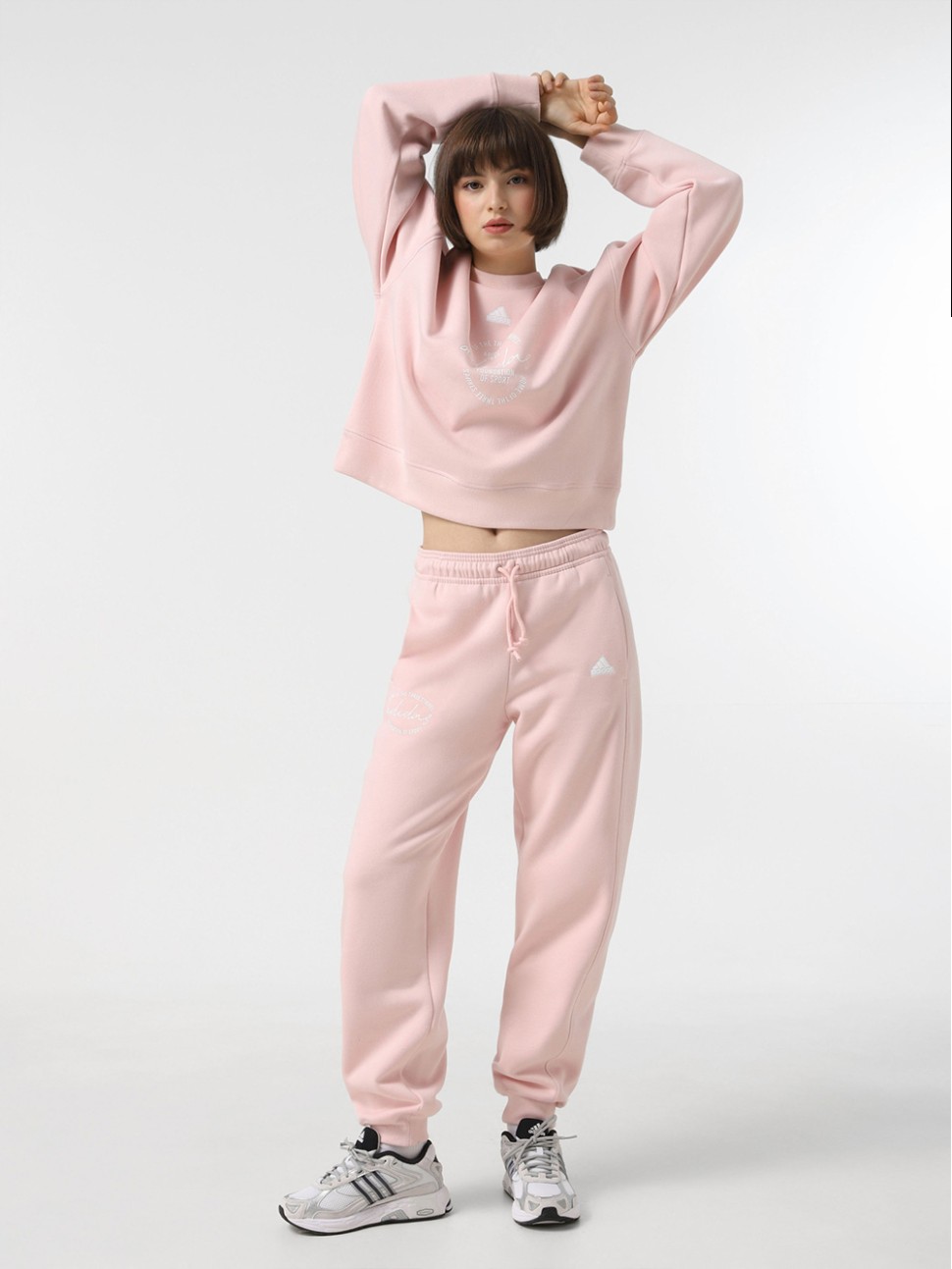 Толстовка жіноча Adidas W BLUV Q3 SWT рожева IY1455 — фото 3
