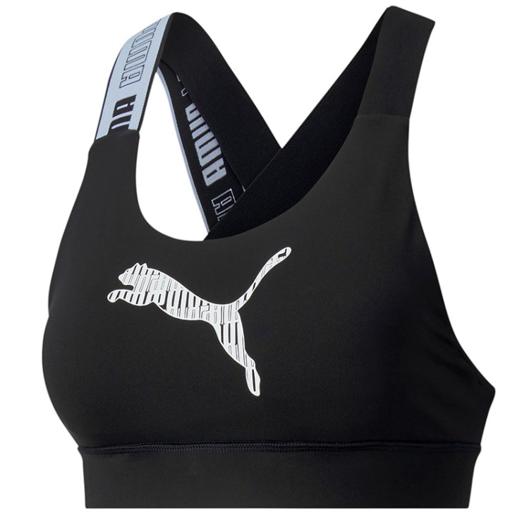 Бра женское Puma Mid Impact Feel It Bra черное 51957501 изображение 1