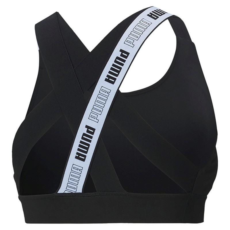 Бра женское Puma Mid Impact Feel It Bra черное 51957501 — фото 2