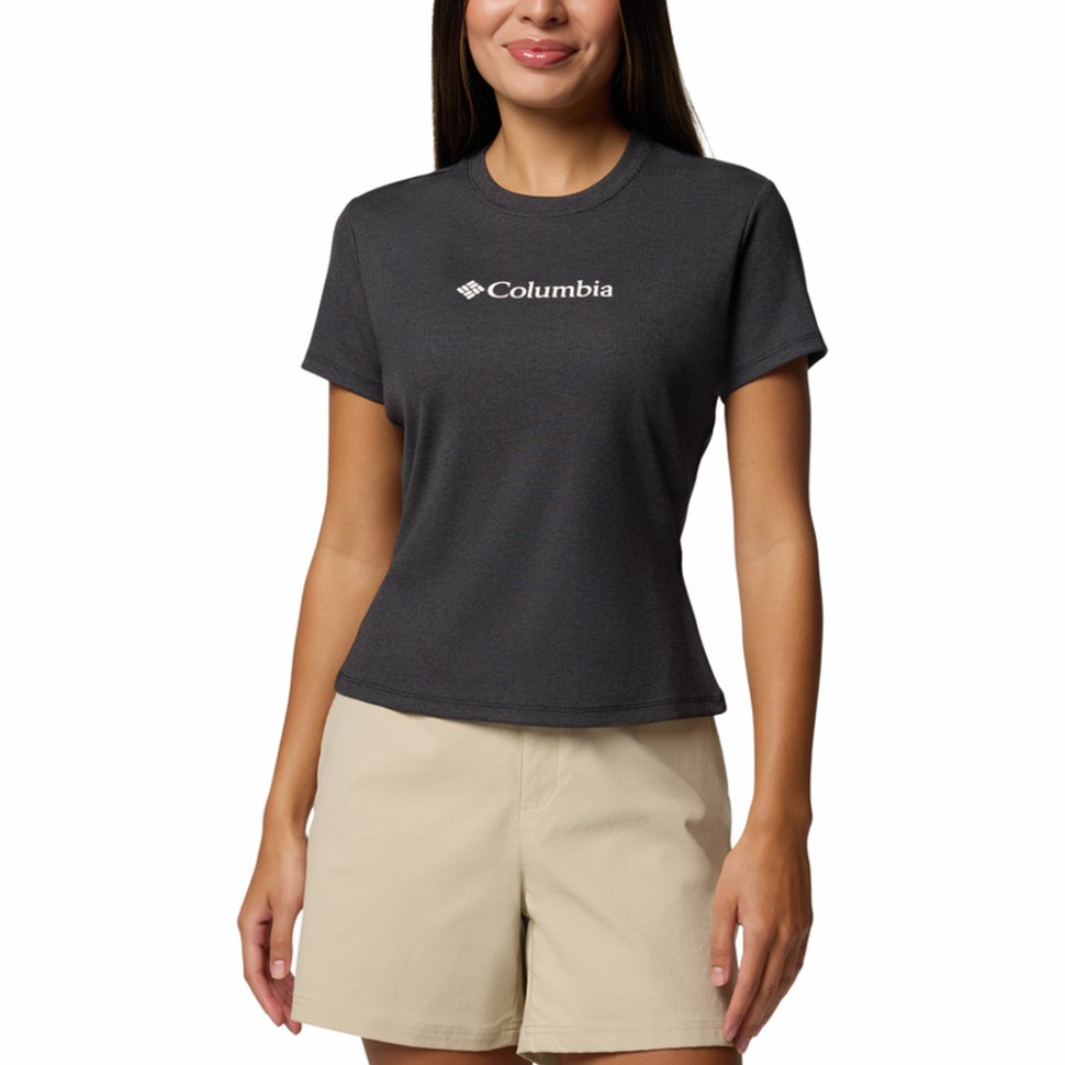 Футболка жiноча Columbia Columbia Move™ SS Tee чорна 2103691-011 — фото 1