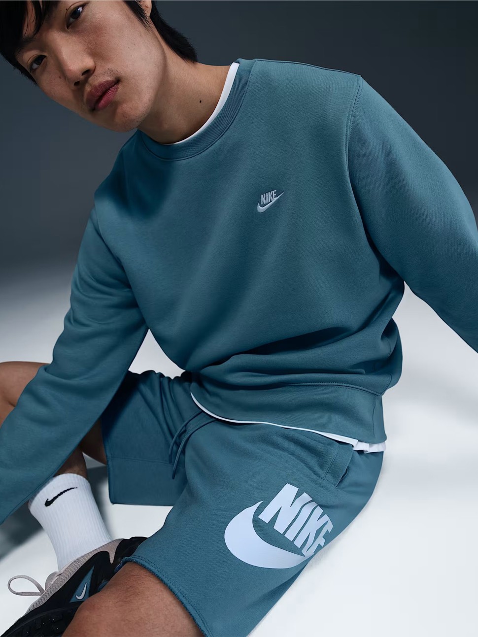 Шорти чоловічі Nike M NK CLUB ALUMNI FT SHORT блакитні FQ4950-464 — фото 5