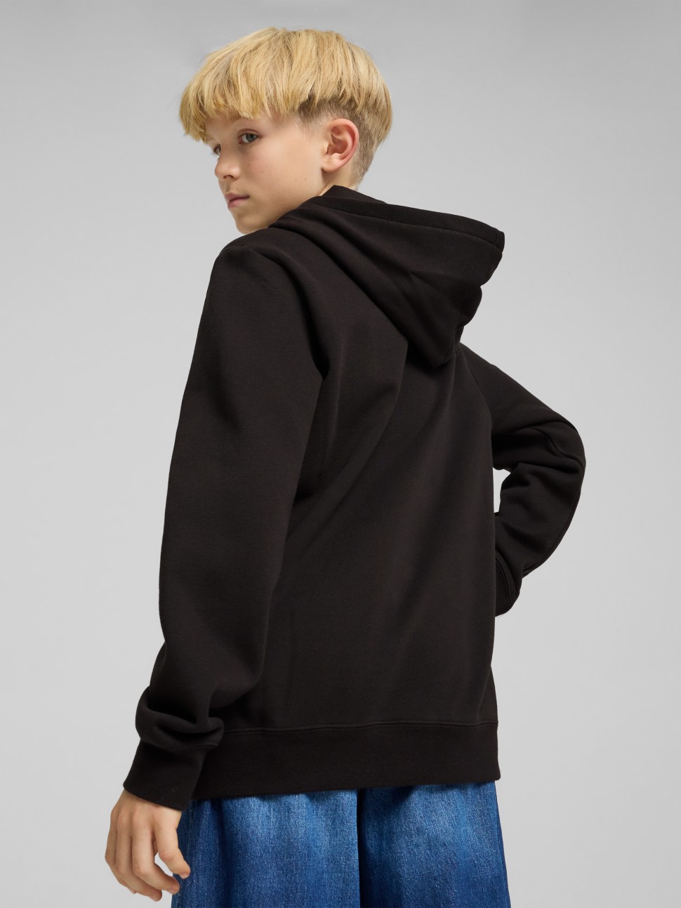 Толстовка дитяча Puma ESS No. 1 Logo Hoodie FL чорна 68490801 — фото 3