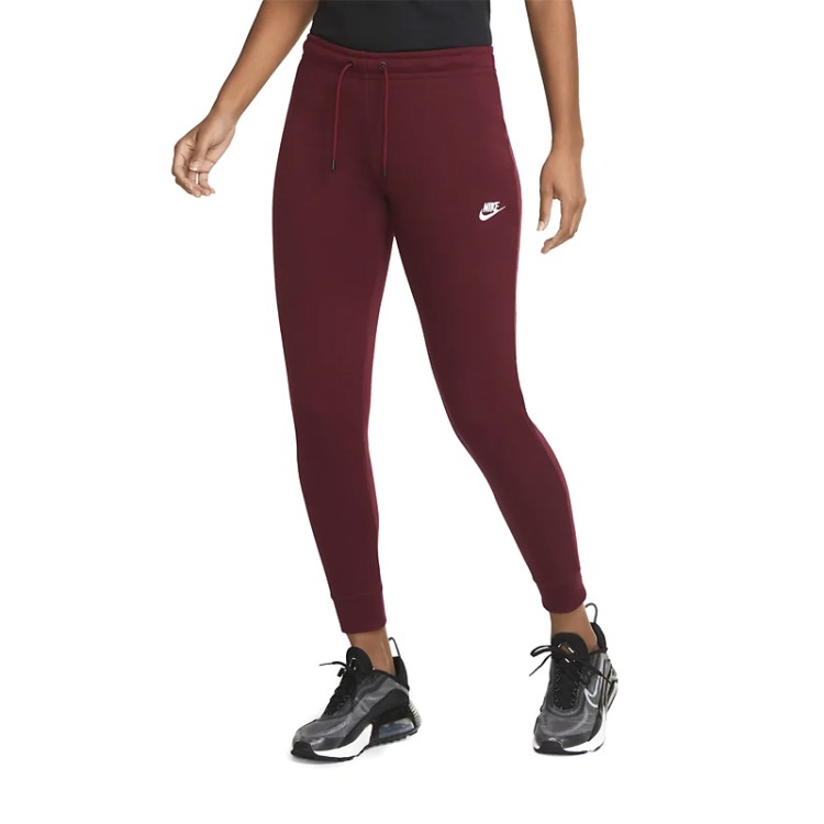 Штани жіночі Nike W Nsw Essntl Flc Mr Pnt Tight бордові BV4099-638  изображение 1