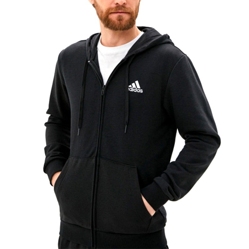 Толстовка чоловіча Adidas M Bl Ft Fz Hd чорна GK9044 